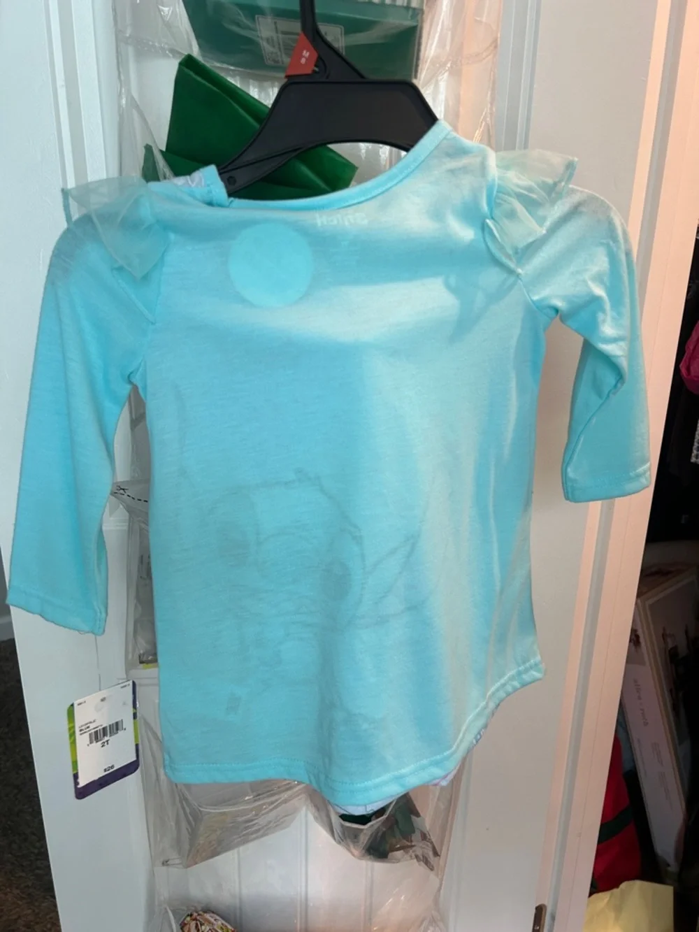 Disney Stitch Long Sleeve nightgown- Light Blue & Aqua - Picture 3 of 3